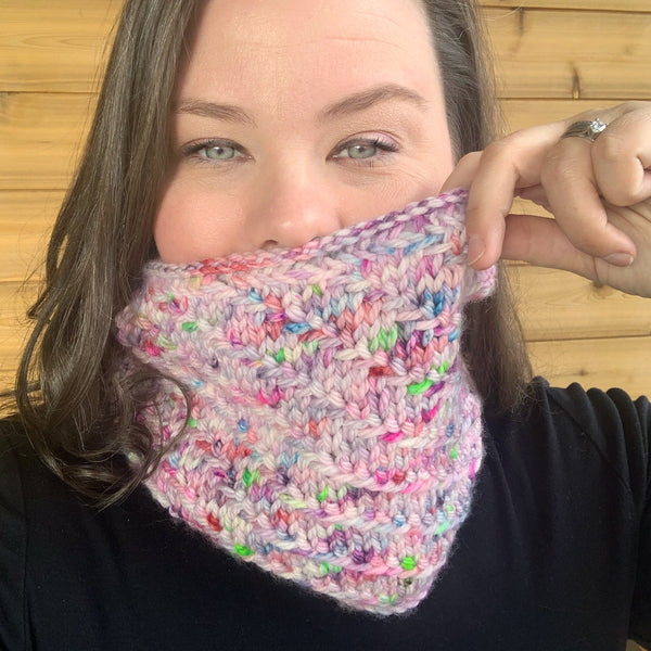 One Snowy Night Cowl PDF- Knitting Pattern