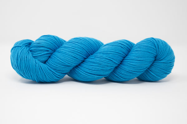 bright blue yarn