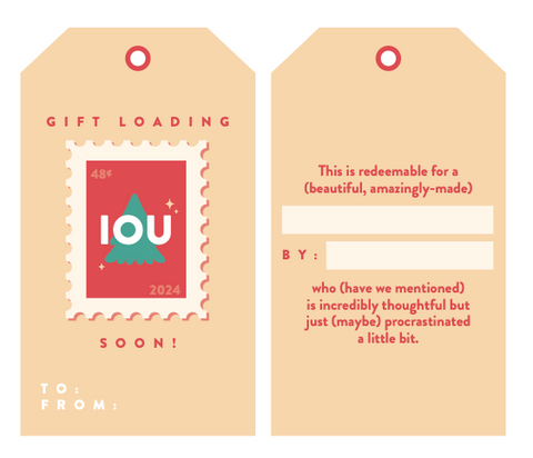 Printable IOU Tag