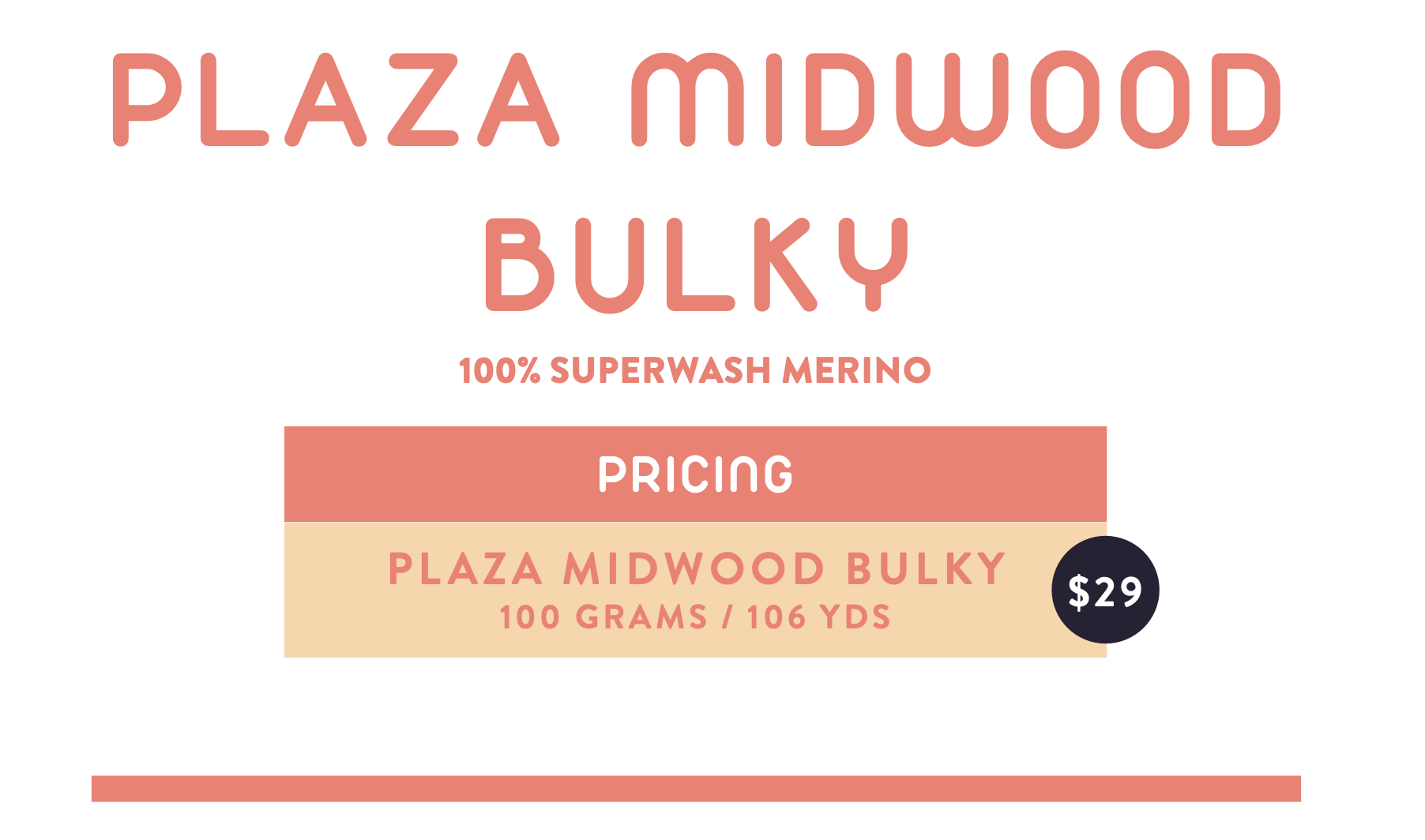 Plaza Midwood Bulky