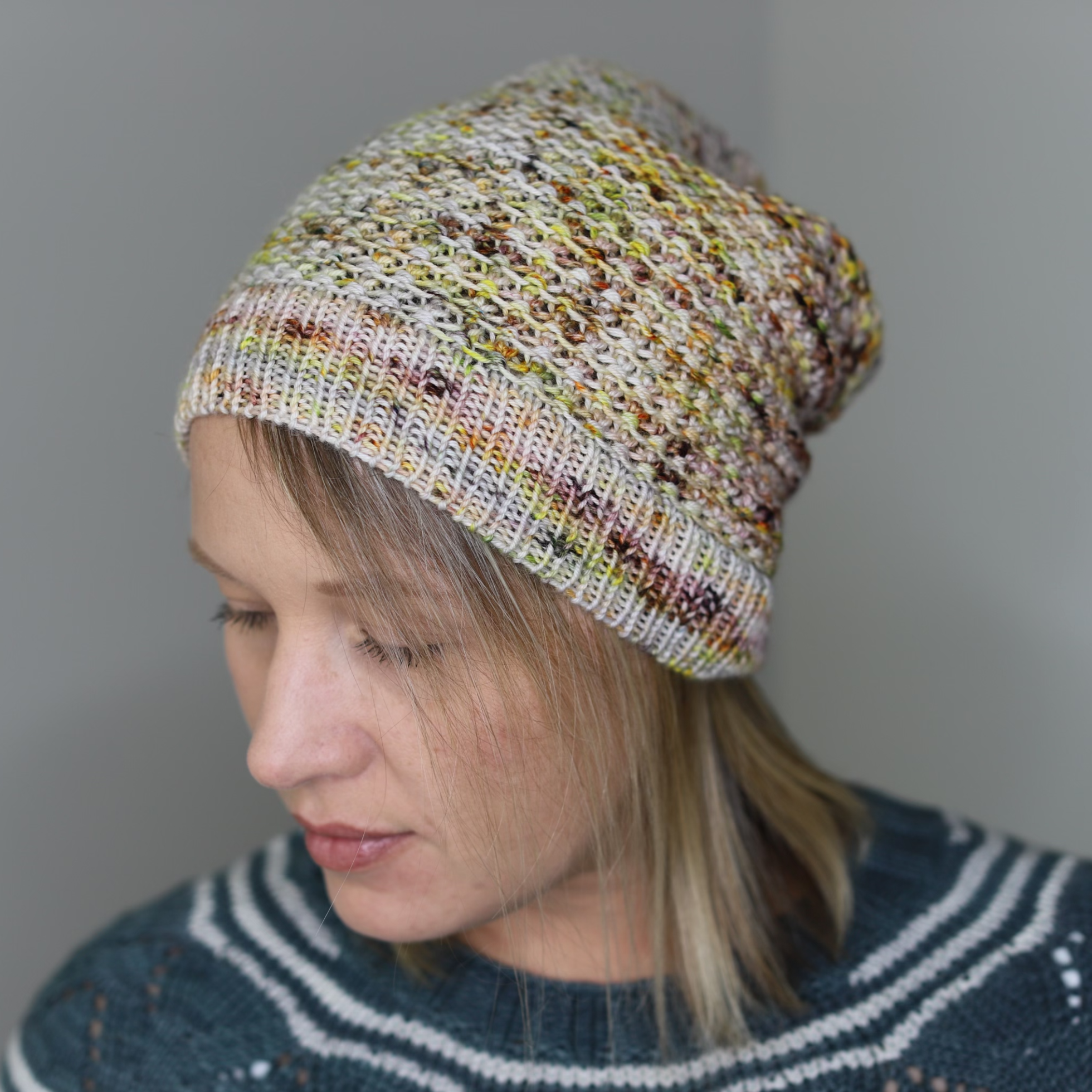 DK Treadhead Hat PDF- Knitting Pattern