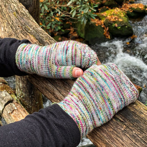 Along the Shores Fingerless Mitts PDF- Knitting Pattern