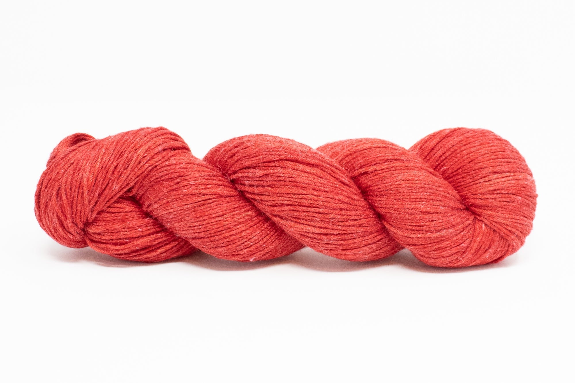 coral red yarn silk/linen blend