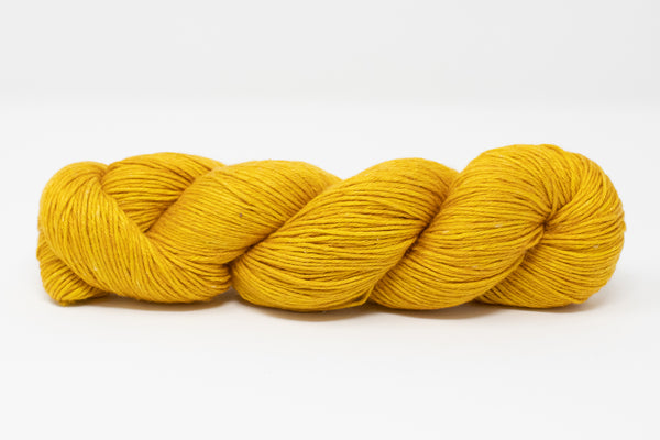 golden yellow yarn silk/linen blend
