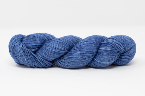 denim blue yarn silk/linen blend