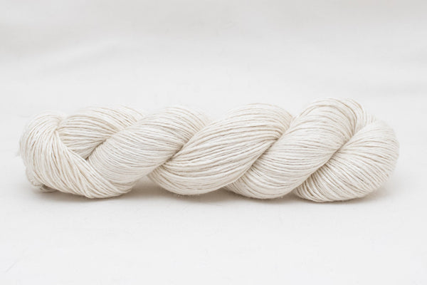 natural white yarn silk/linen blend